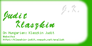 judit klaszkin business card